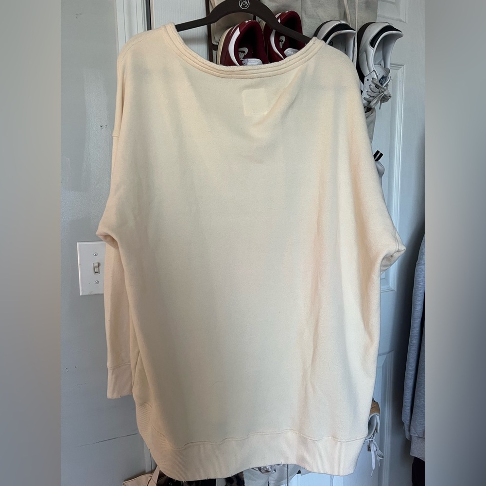 NWT Aerie Cream Criss Cross Sweater - Picture 2 of 9